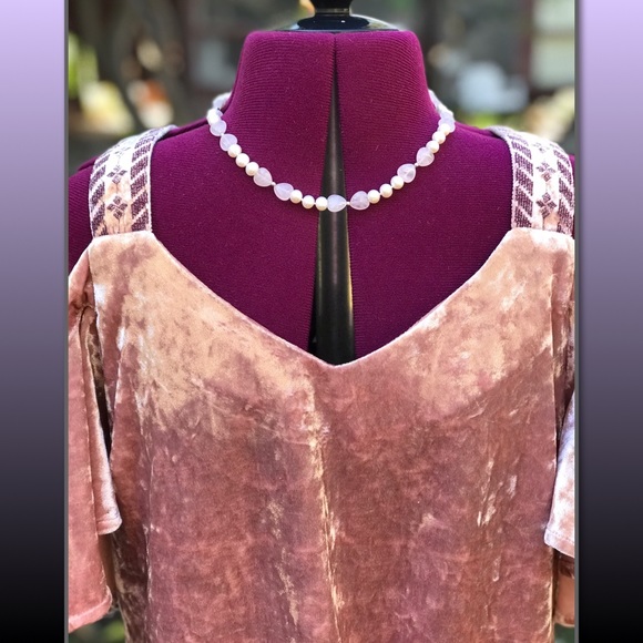 Freshwater pearl necklace and bracelet set - Picture 3 of 6